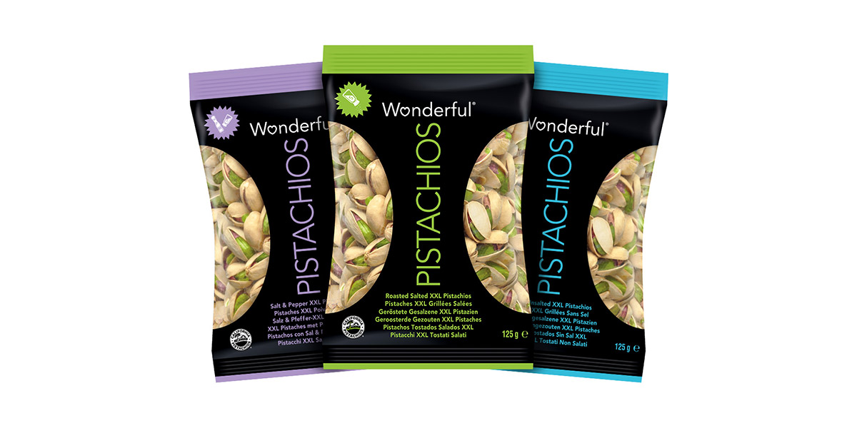 Wonderful Pistachios&Almonds lancia un nuovo pack riciclabile per l’Europa